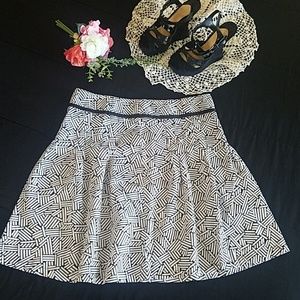 Black & White Ann Taylor Loft Skirt